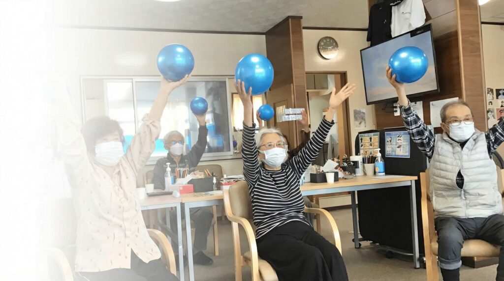 シニアサービスの運動の様子